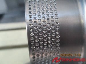 Mesh stator with 1mm holes in high shear mixers